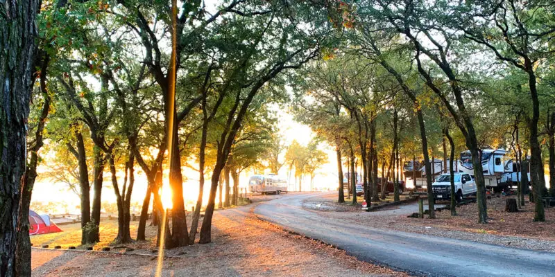 Camping at lake lewisville